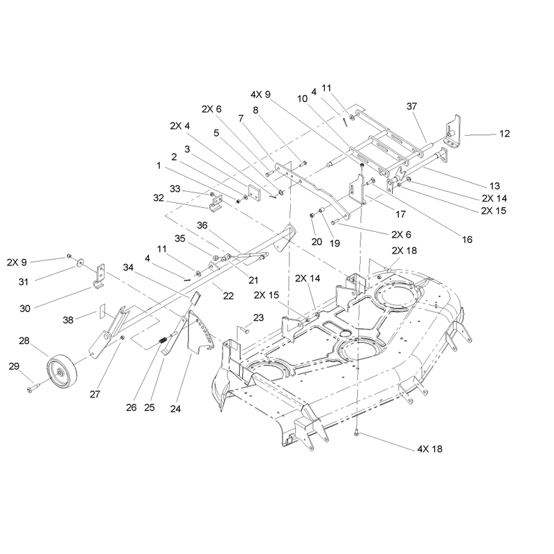 Deck Suspension Assembly