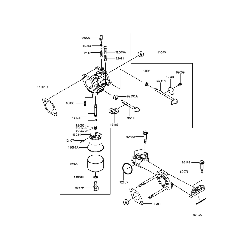 Carburetor Assembly Kawasaki FH430V-BS28 R
