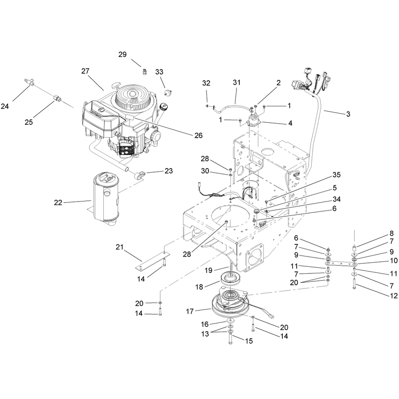Engine Clutch and Brake Assembly