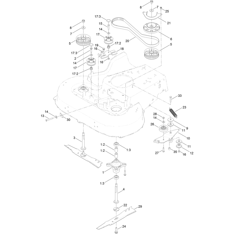 Spindle and Blade Assembly