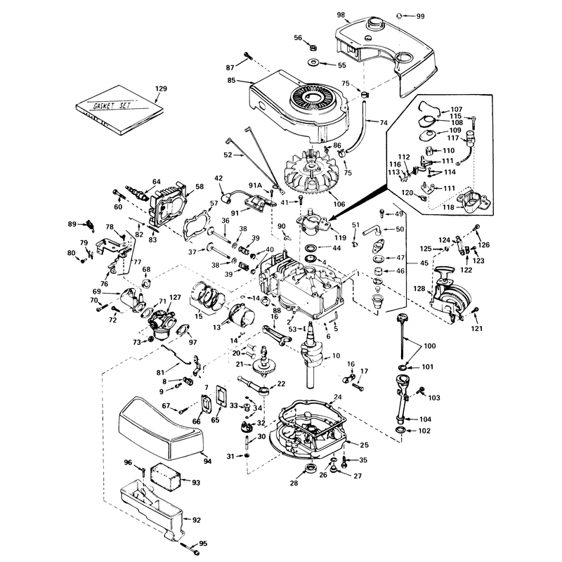 Engine Tecumseh Model No Tnt 100-10063c