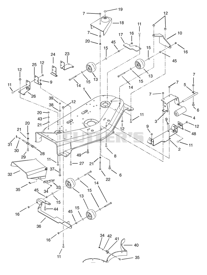 48" Mower Deck & Rollers
