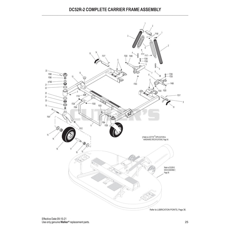 DC52R-2 Complete Carrier Frame Assembly