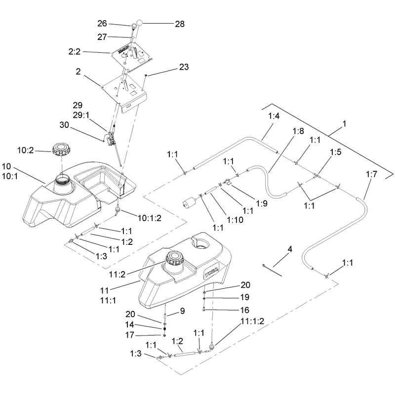 Fuel System and Throttle Control Assembly