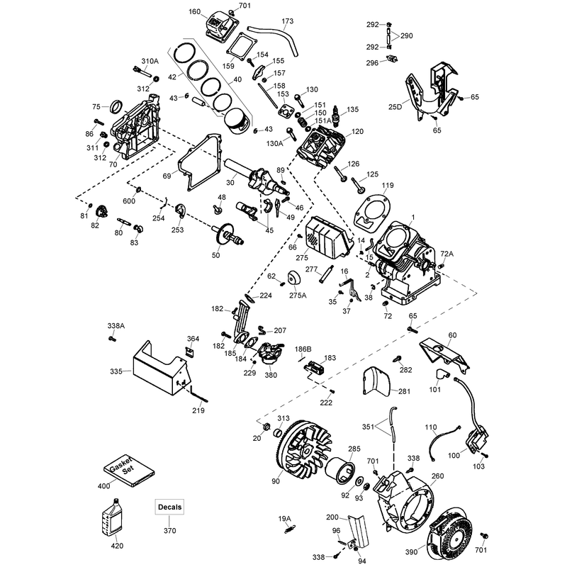 Engine Assembly No. 1  Tecumseh OH195SA-72567G