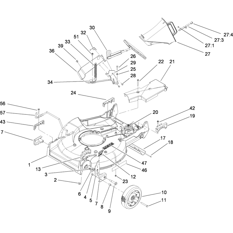 Housing Chute and Wheel Assembly