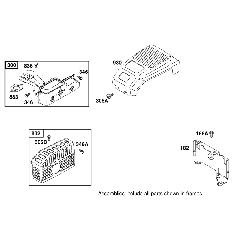 Muffler and Engine Shroud Assembly