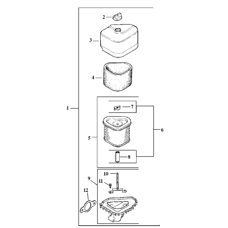 Air Cleaner Assembly Kohler Model Cv15t-41604