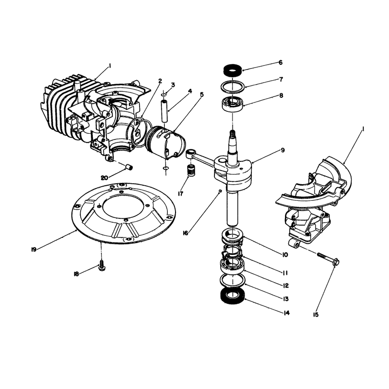 Crankshaft Assembly Model No 47pk9-3