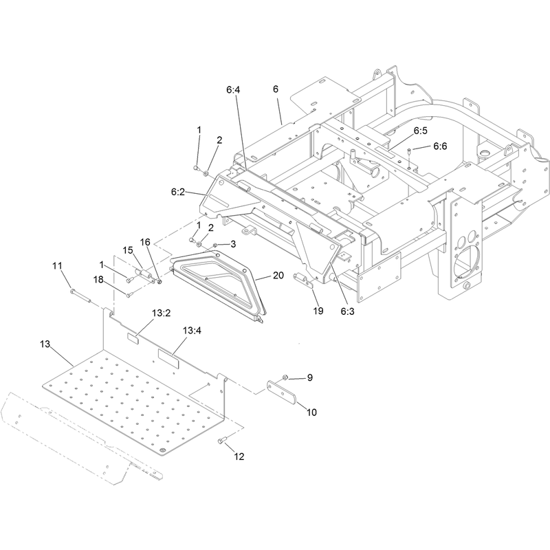 Traction Frame and Floor Pan Assembly