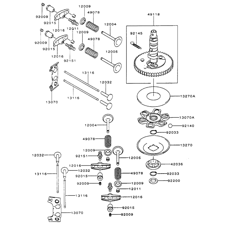 ValveCamshaft Assembly Kawasaki FH500V-ES10