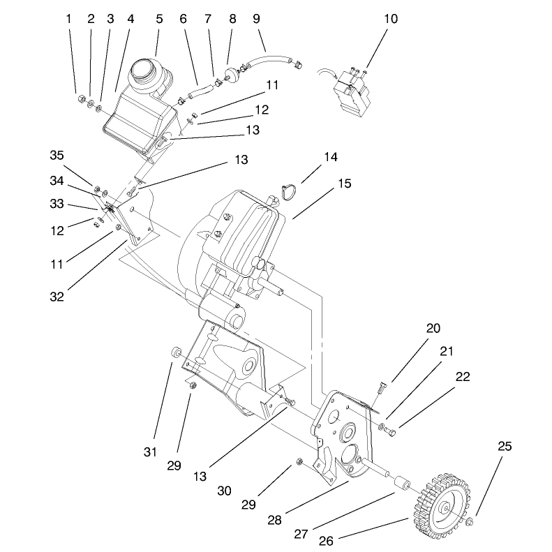 Engine and Frame Assembly