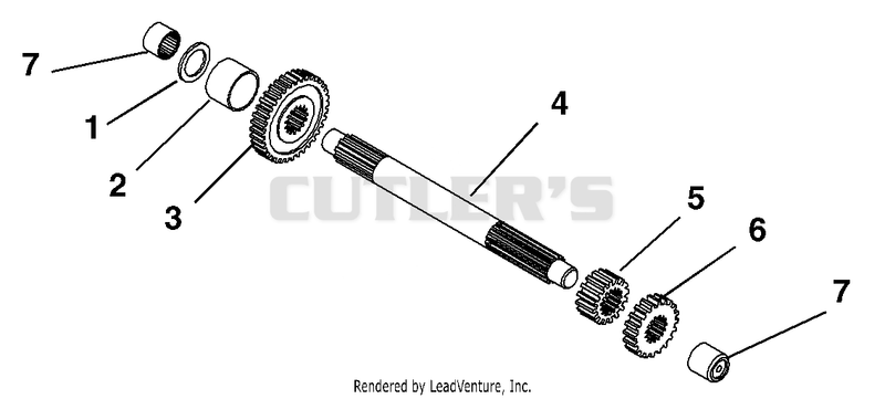 Number Three Shaft - 3rd And 4th Gear