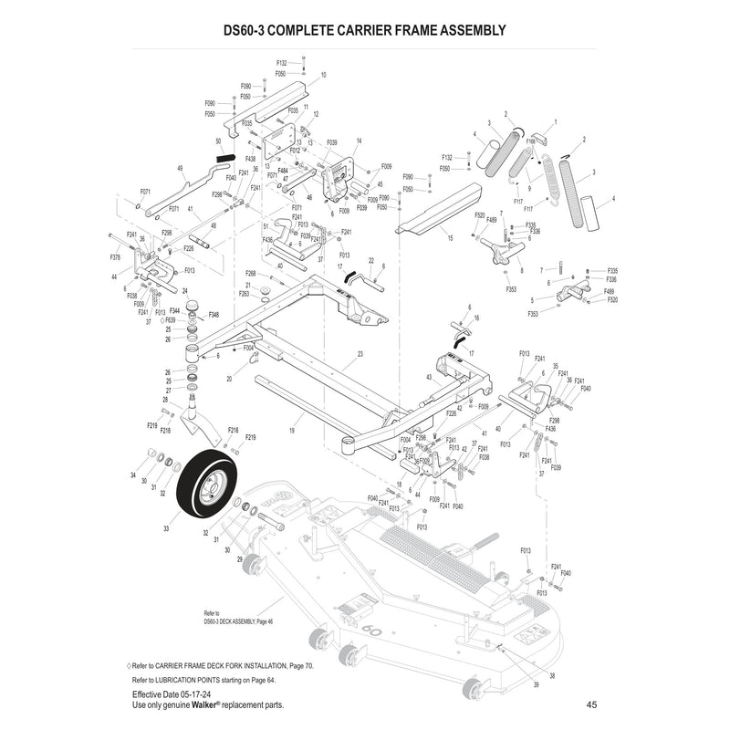 DS60-3 COMPLETE CARRIER FRAME ASSEMBLY