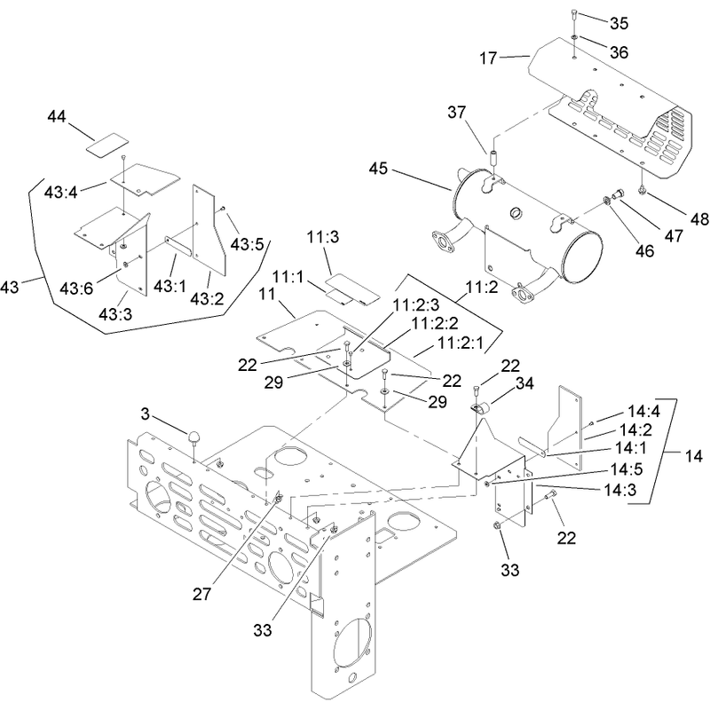 Muffler and Guard Assembly
