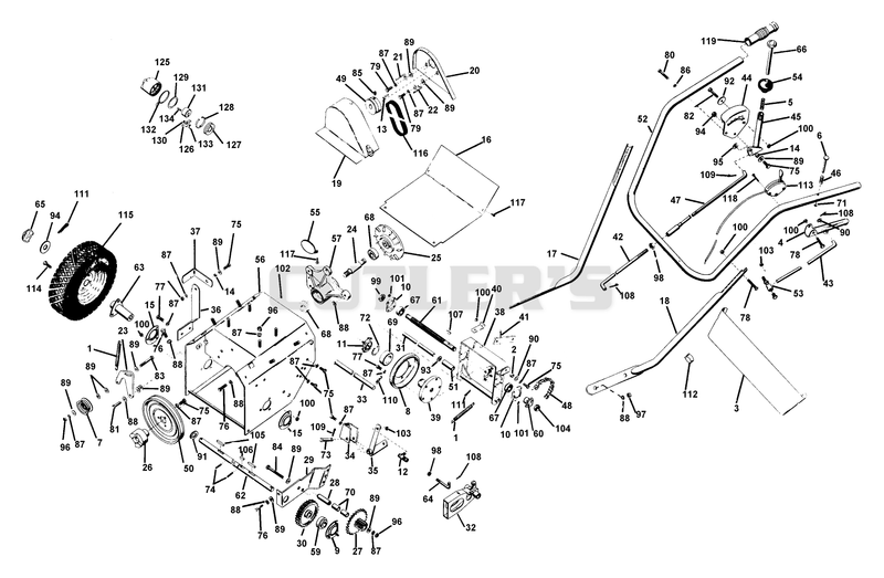 TRACTOR PARTS FOR 6 HP TRACTORS