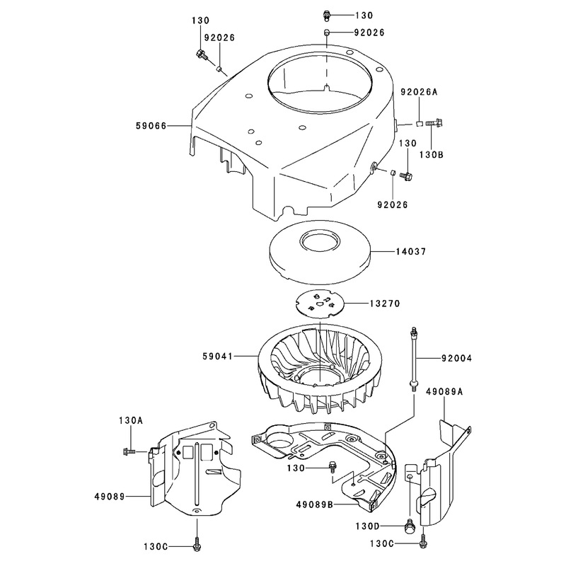 Cooling Equipment Assembly Kawasaki FH500V-AS30
