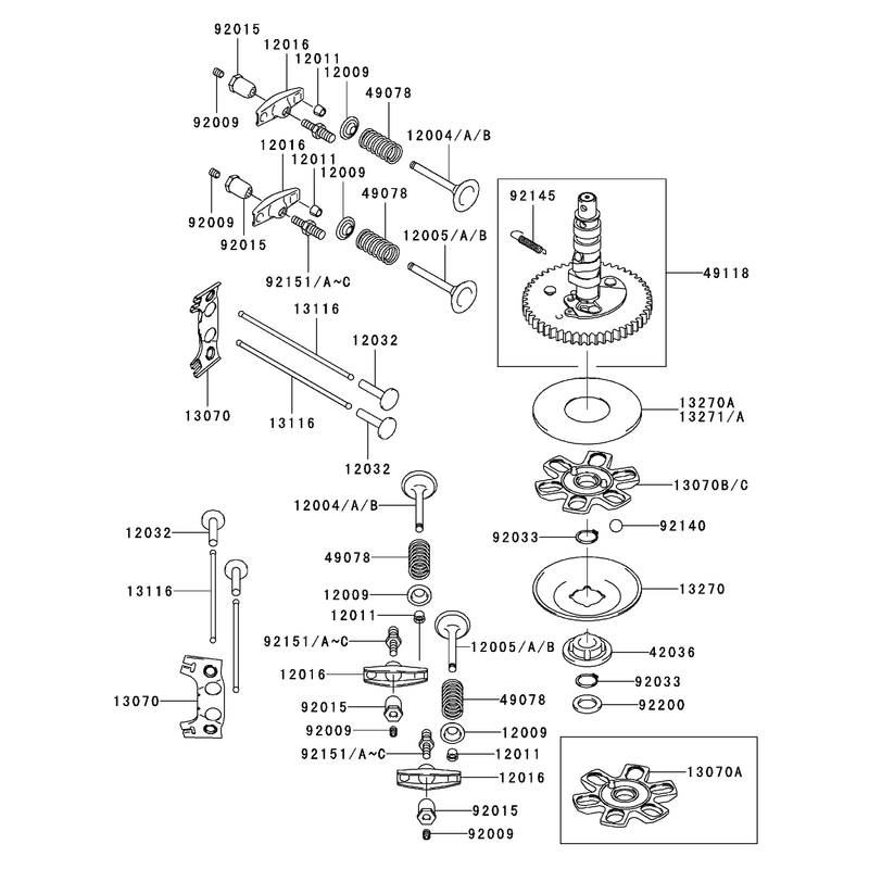 ValveCamshaft Assembly Kawasaki FH500V-ES10