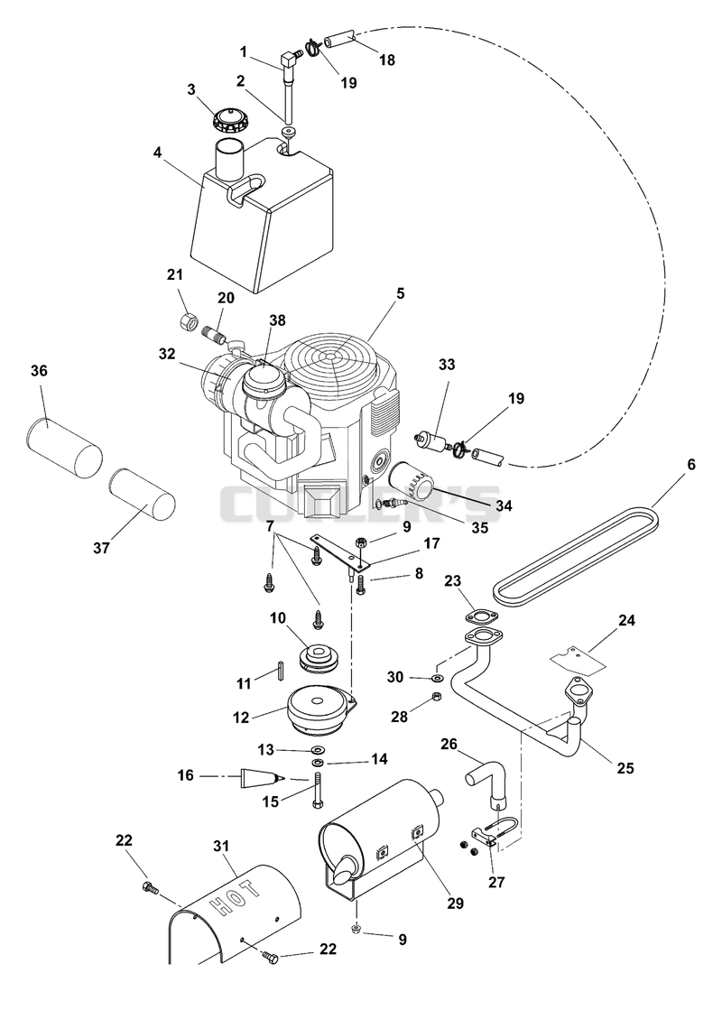 Engine, Clutch, Fuel And Exhaust