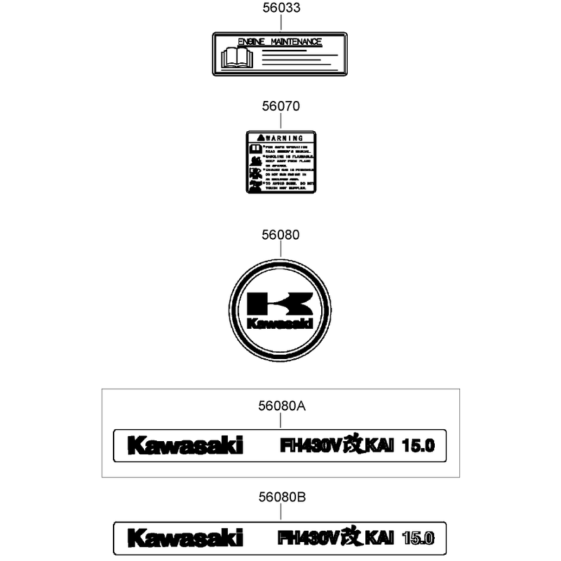 Label Assembly Kawasaki FH430V-AS35