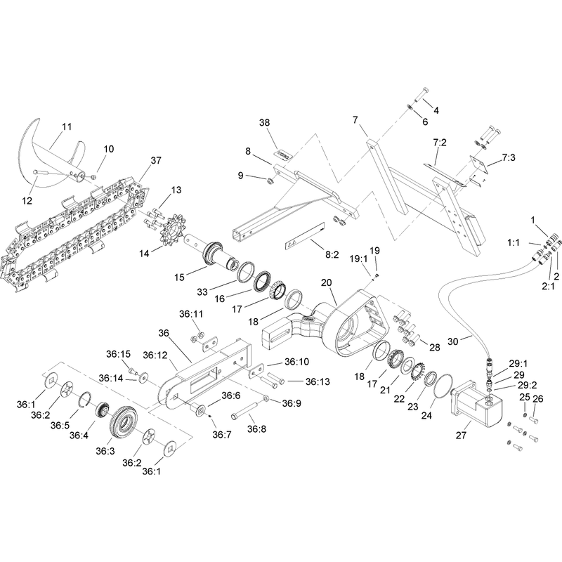 Trencher Head Assembly