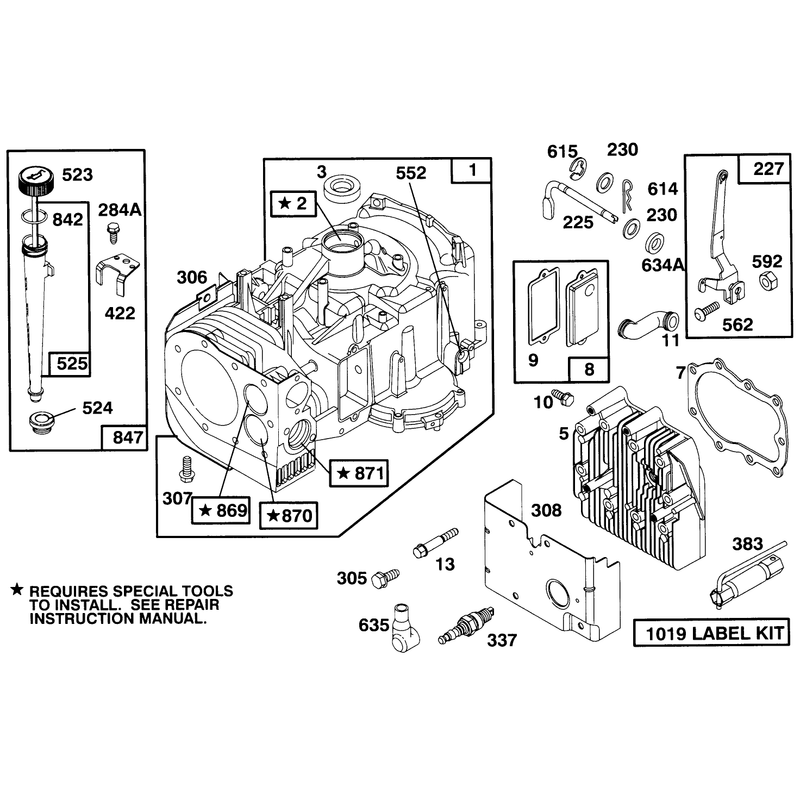 Engine Briggs and Stratton Model 282707-0119-01