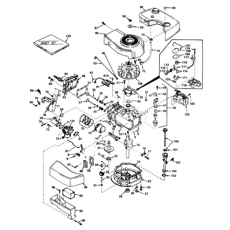 Engine Tecumseh Model No Tnt 100-10064c
