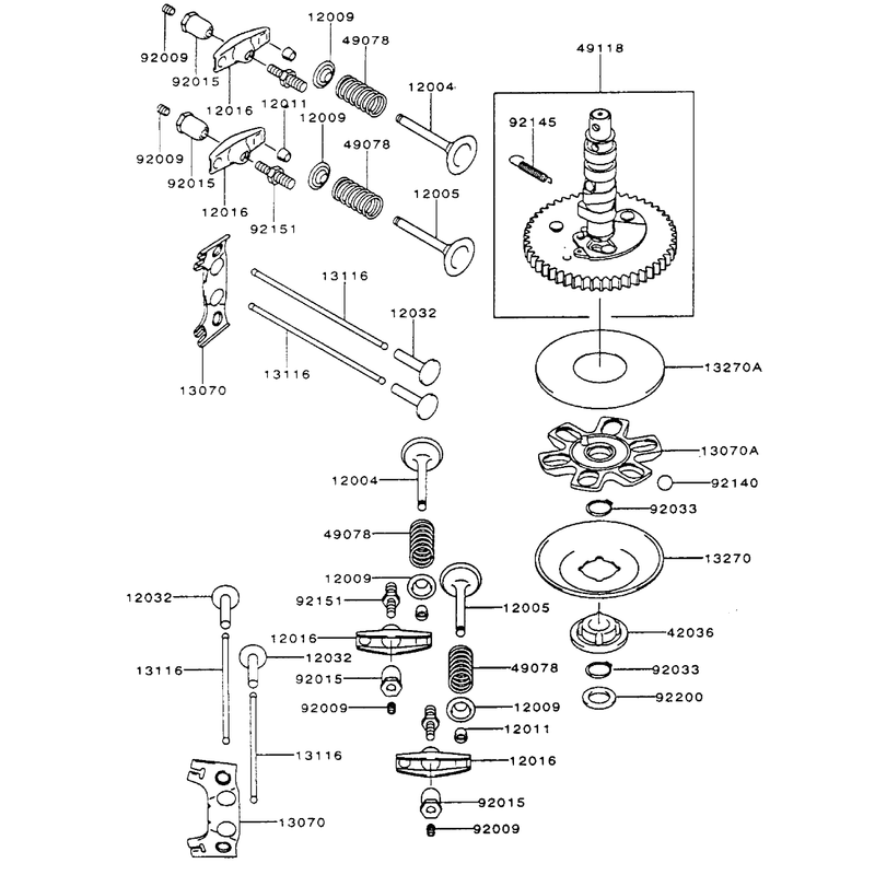 ValveCamshaft Assembly Continued Kawasaki FH500V-AS25
