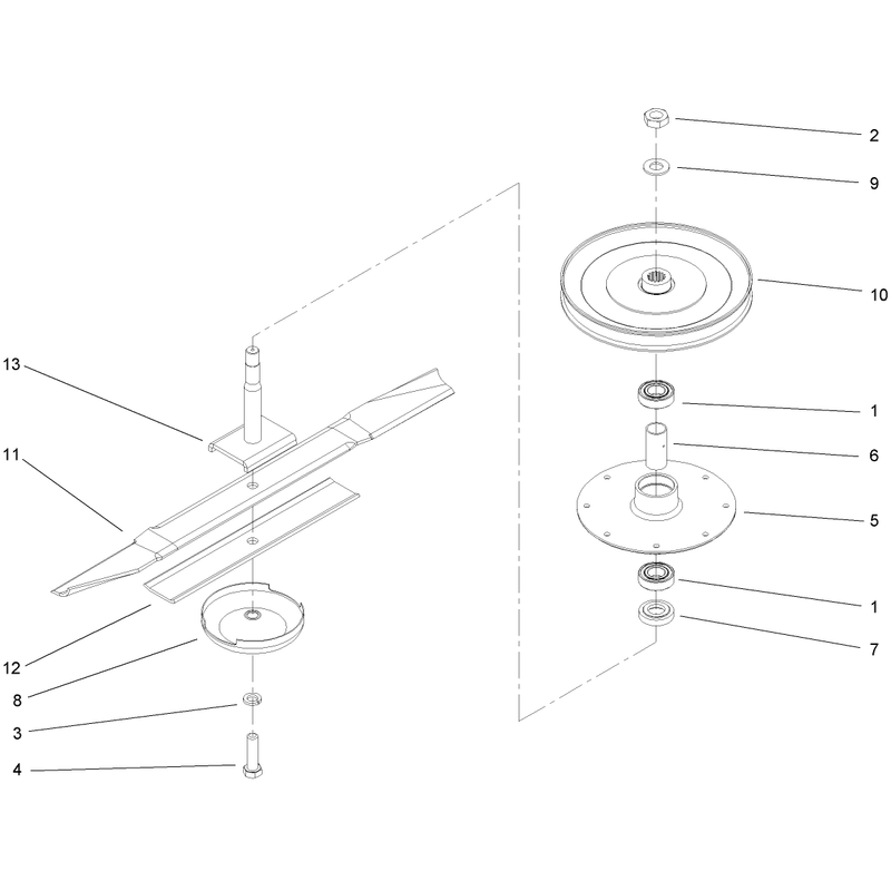 Spindle and Blade Assembly