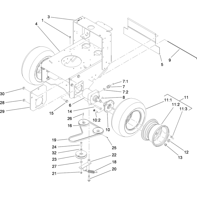 Pump Drive and Wheel Assembly