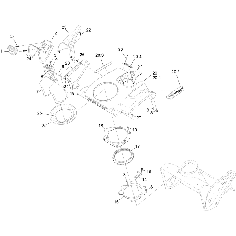 Shroud and Chute Assembly