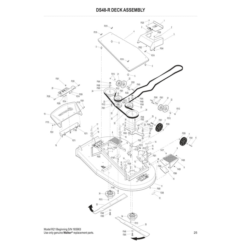 DS48-R DECK ASSEMBLY