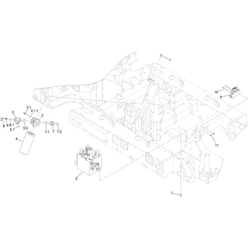 Traction Manifold and Hydraulic Filter Assembly