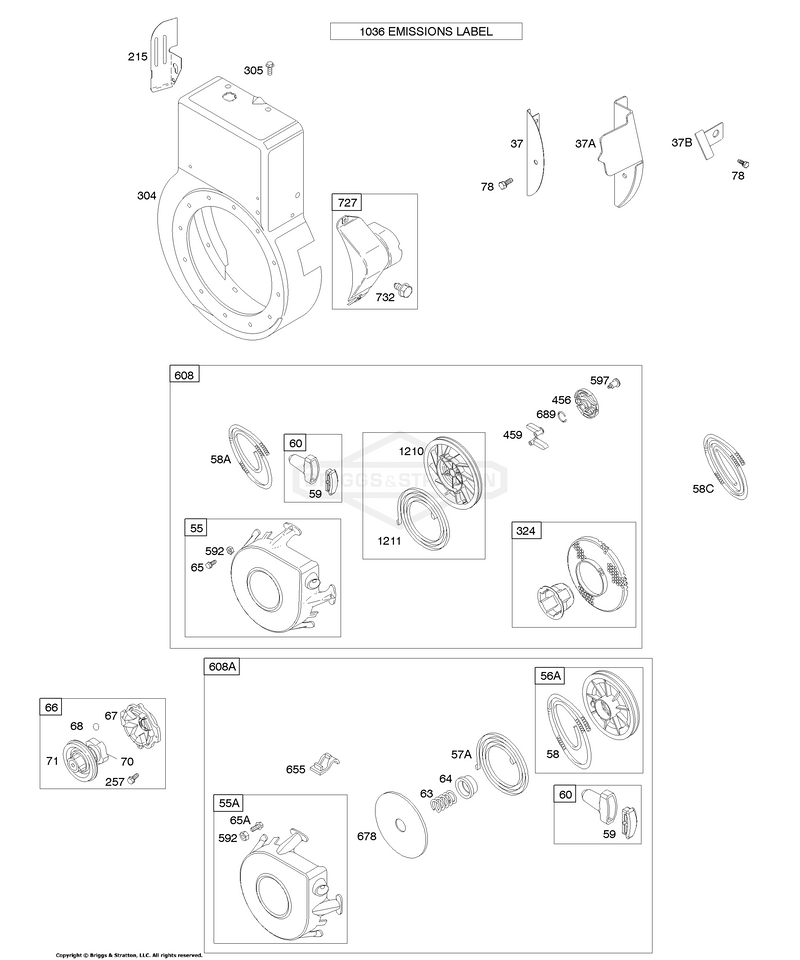 Blower Housing/Shrouds, Rewind