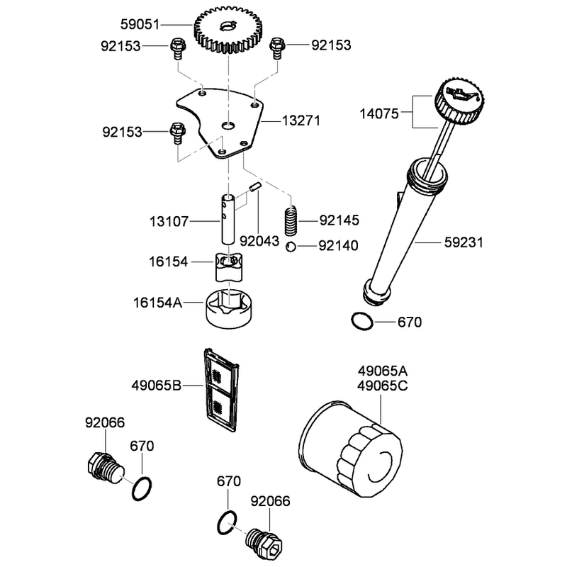 Lubrication Equipment Assembly  Kawasaki FH680V-BS39