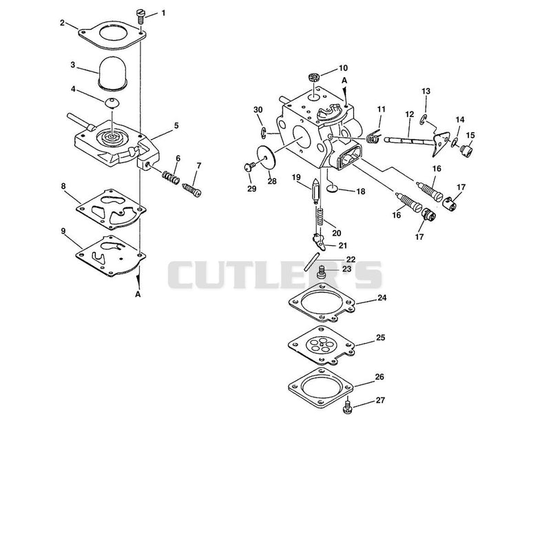 CARBURETOR S/N 161629 & UP