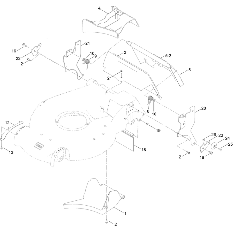 Rear Door and Mulch Plug Assembly