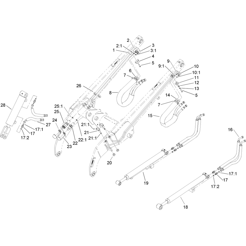 Loader Arm Hydraulic Assembly