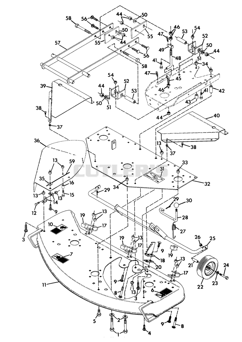 MOWER DECK ASSEMBLY 50"