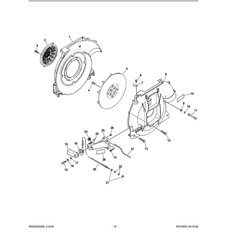 Fan Cover,Throttle Cable