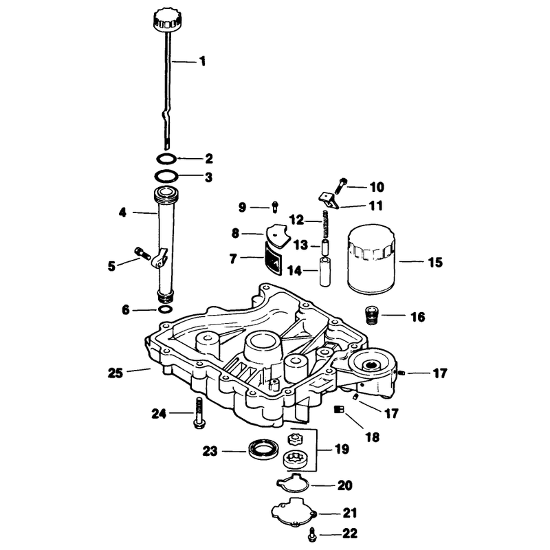 Oil Panlubrication Engine Kohler Model Cv125t Spec No 1254