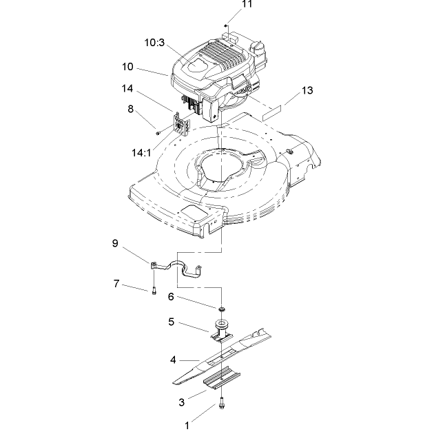 Engine and Blade Assembly