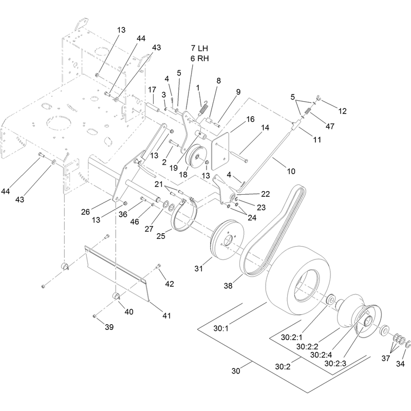 Drive Wheel and Brake Assembly