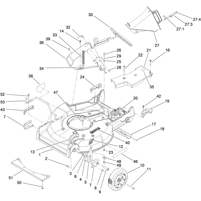 Housing Chute and Wheel Assembly