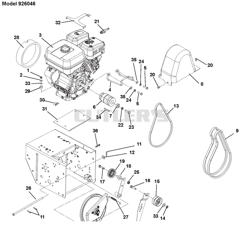 Engine And Belt Drive