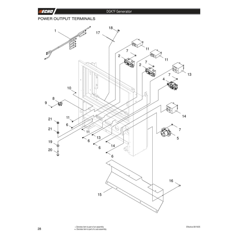 POWER OUTPUT TERMINALS