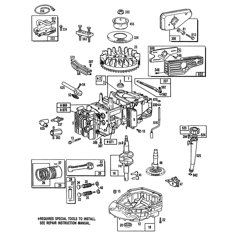 Engine Briggs and Stratton Model No 122702-0142-01
