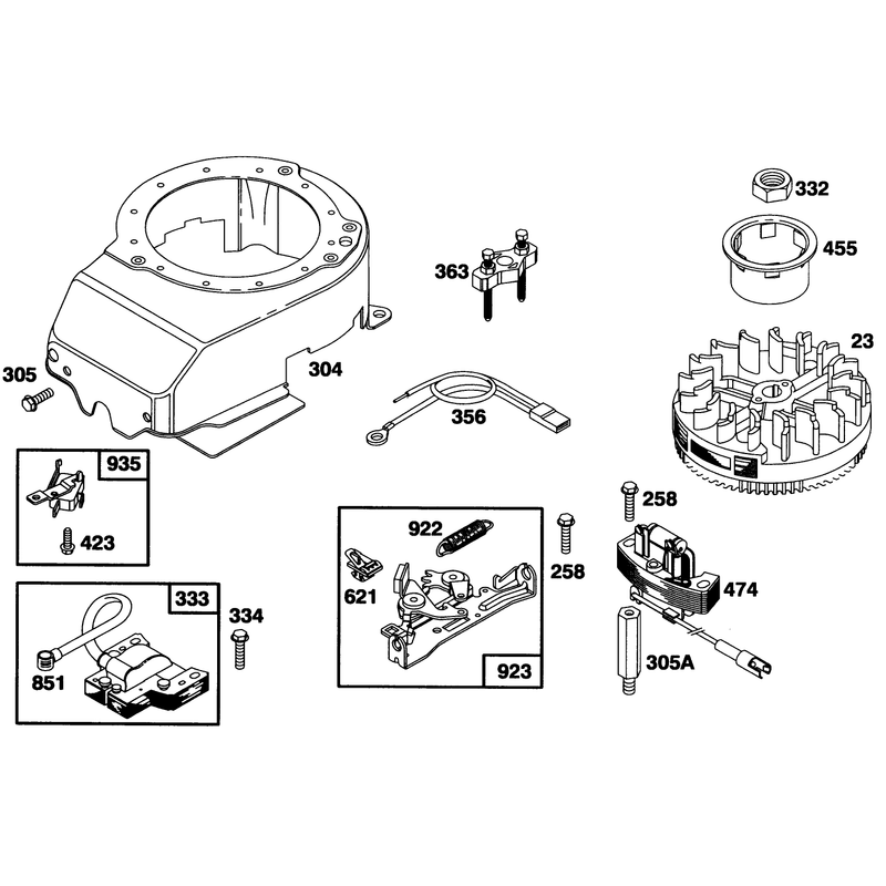 Engine Briggs and Stratton Model 124707-3185-01