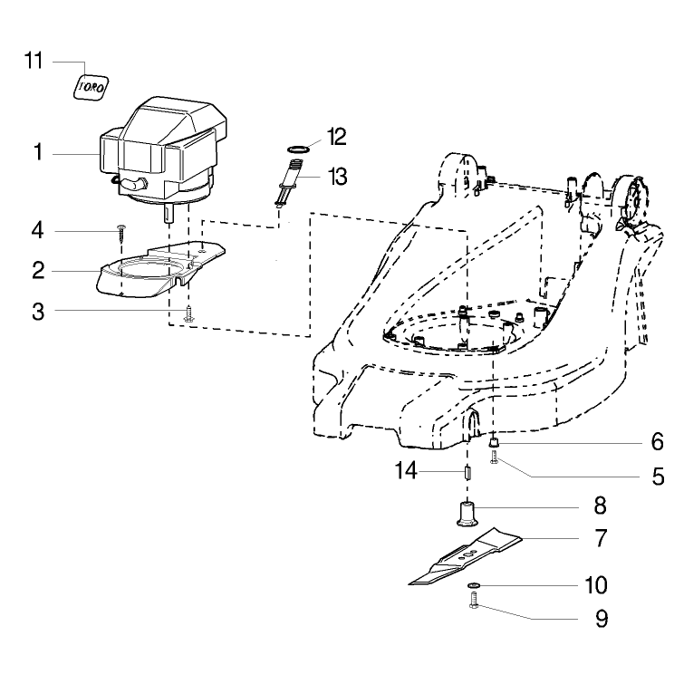 CMotor and Blade Assembly Model No 21020-21022
