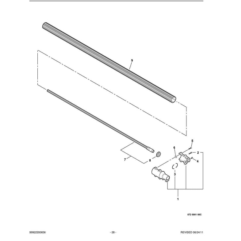 Main Pipe -- Lower S/N: E09912001001 - E09912003180